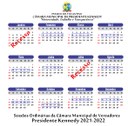 Calendário de Sessões Ordinárias é divulgado pela Câmara Municipal de Presidente Kennedy